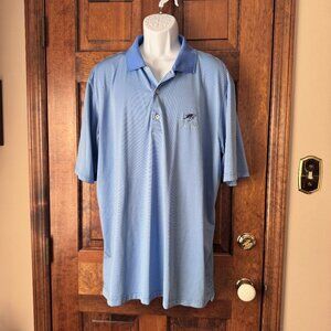 F&G Tech Light Blue w/Blue Horizontal Stripes TURTLE HILL GOLF CLUB BERMUDA